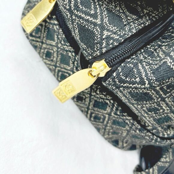 Vintage Pegasus Canvas Dome Top Diamond Pattern Train Case Cabin Bag - Picture 8 of 10